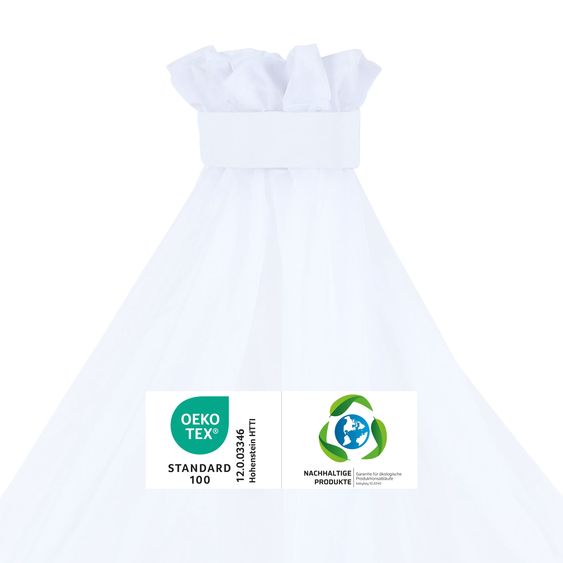 Babybay Mosquito protection and canopy for all co-sleeper beds up to 96 cm long - white