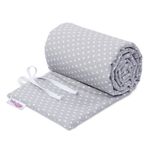 Nido in cotone biologico per co-sleeper Maxi, Boxspring, Comfort, Comfort Plus - stelle grigio chiaro - bianco