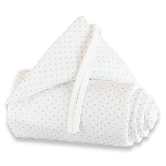 Babybay Nestchen Weiß für Beistellbett Original - Punkte Perlgrau