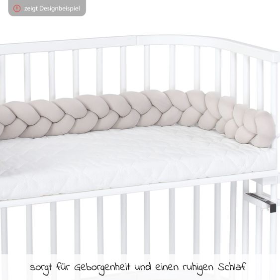 Babybay Nestchenschlange geflochten für alle Babybay Beistellbetten 180 cm - Beige