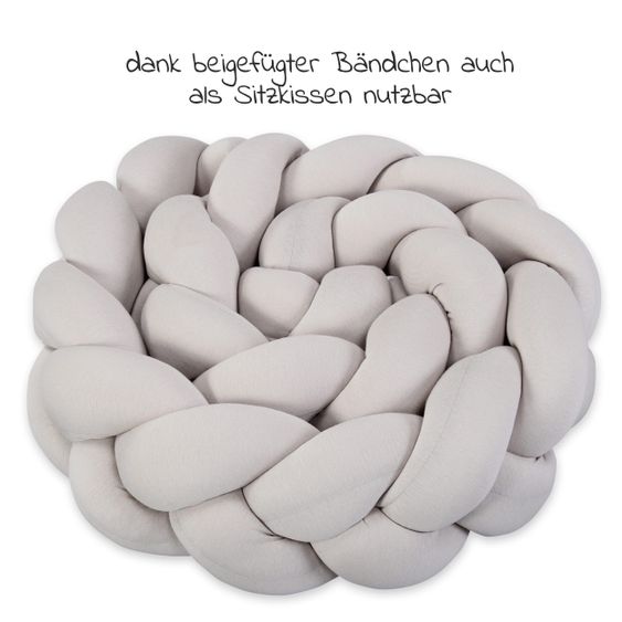 Babybay Nestchenschlange geflochten für alle Babybay Beistellbetten 180 cm - Beige