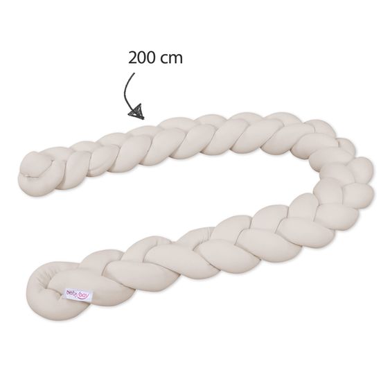 Babybay Nido serpente intrecciato per culle 200 cm - crema