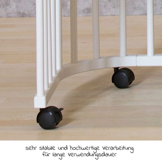 Babybay Parkett-Rollensatz inkl. Befestigungshülste passend für alle Babybay Betten - Schwarz