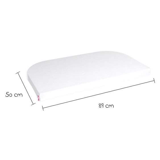 Babybay Fitted sheet 2-pack deluxe made of jersey for co-sleeper Original 89 x 50 cm - white