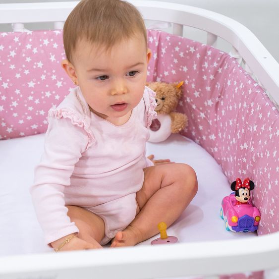 Babybay Spannbetttuch aus Jersey mit Membran für Kinderbettumbausatz Matratzen - Weiß