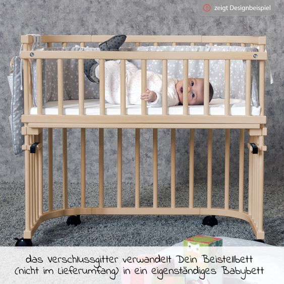 Babybay Verschlussgitter für Beistellbett Maxi & Boxspring - Natur unbehandelt