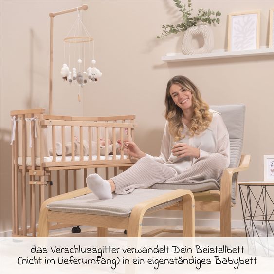 Babybay Verschlussgitter für Beistellbett Original & Midi - Beige lackiert