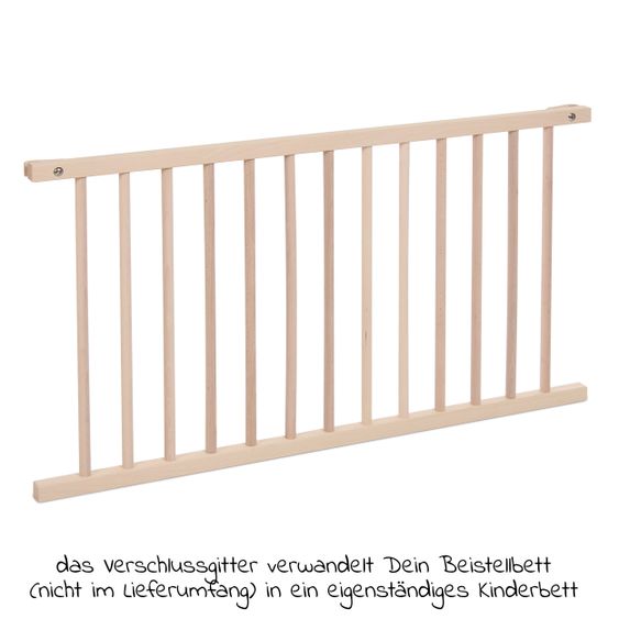 Babybay Verschlussgitter für Boxspringbett XXL - Kinderbettnutzung - Natur unbehandelt