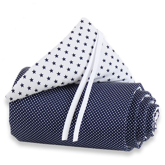 Babybay Nido reversibile per culla Original con stelle/pois - Blu/Bianco