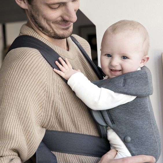 BabyBjörn Babytrage Mini 3D Jersey - Dunkelgrau
