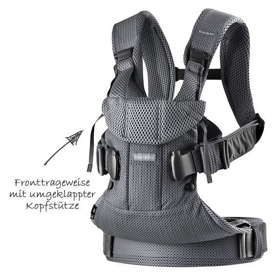 BabyBjörn Babytrage One Air Mesh Neue Version - Anthrazitgrau