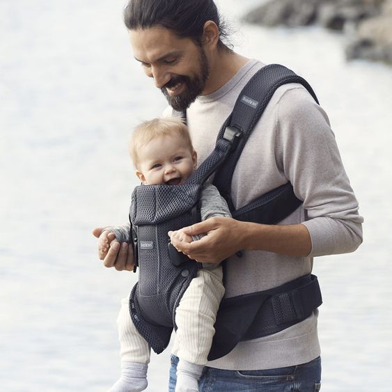 BabyBjörn Babytrage One Air Mesh Neue Version - Anthrazitgrau