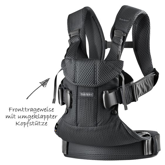 BabyBjörn Babytrage One Air Mesh Neue Version - Schwarz