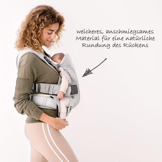 BabyBjörn Babytrage One Air Mesh Neue Version - Silber