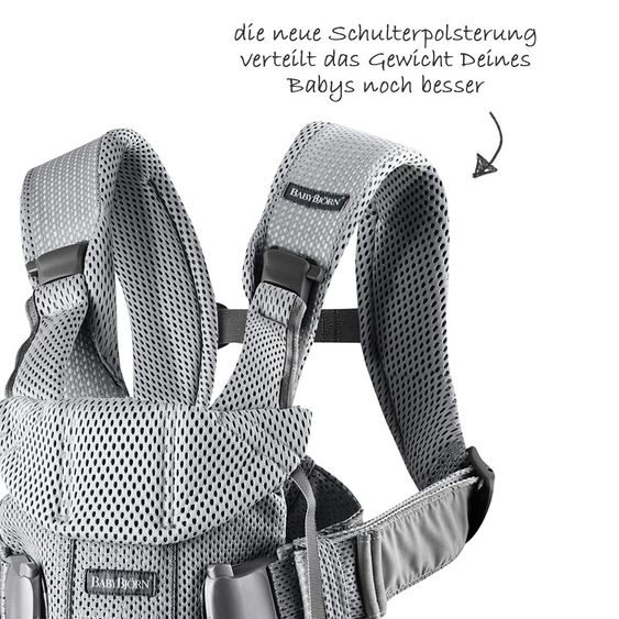 BabyBjörn Babytrage One Air Mesh Neue Version - Silber
