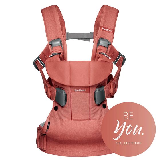 BabyBjörn Babytrage One Cotton Mix Be You - Terrakotta Pink