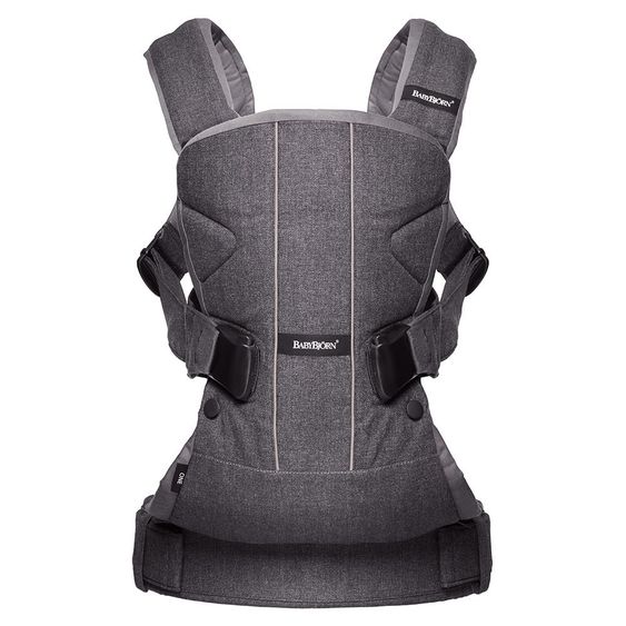 BabyBjörn Babytrage One Cotton Mix Ergonomic Edition - Jeansgrau Dunkelgrau