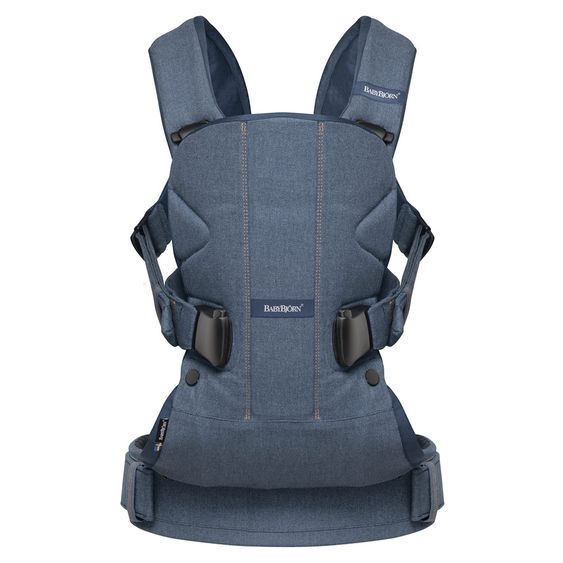 BabyBjörn Babytrage One Cotton Mix Ergonomic - Jeans - Mitternachtsblau