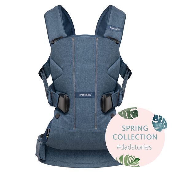 BabyBjörn Babytrage One Cotton Mix Ergonomic - Jeans - Mitternachtsblau