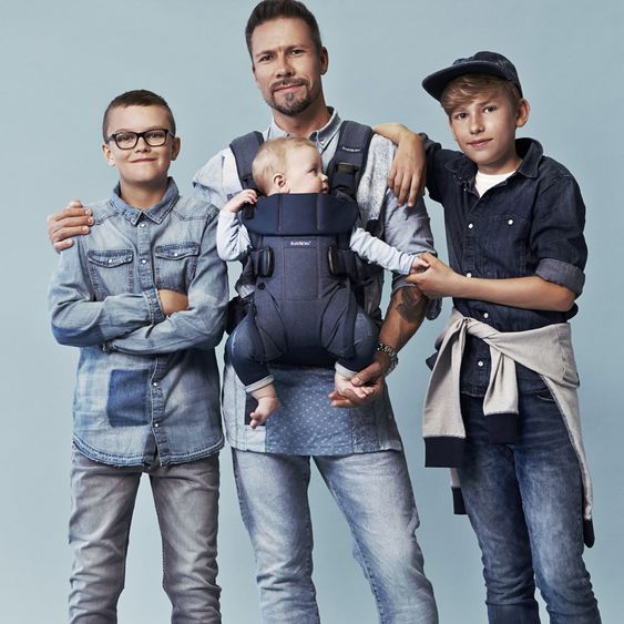 BabyBjörn Babytrage One Cotton Mix Ergonomic - Jeans - Mitternachtsblau