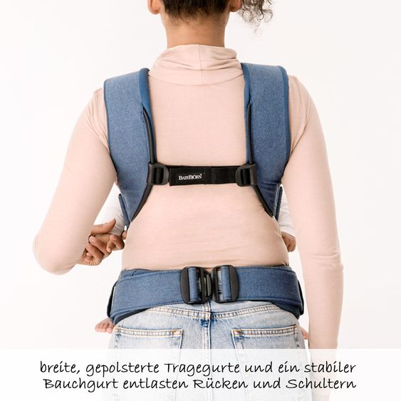 BabyBjörn Babytrage One Cotton Mix Neue Version - Classic Jeans Mitternachtsblau