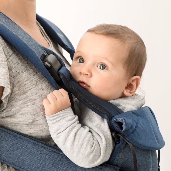 BabyBjörn Babytrage One Cotton Mix Neue Version - Classic Jeans Mitternachtsblau