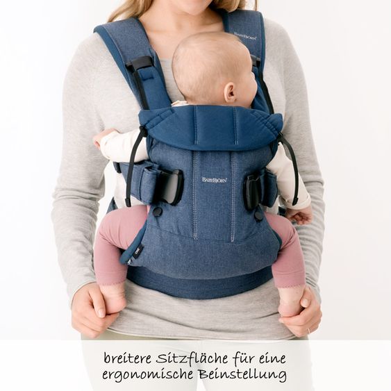 BabyBjörn Babytrage One Cotton Mix Neue Version - Classic Jeans Mitternachtsblau