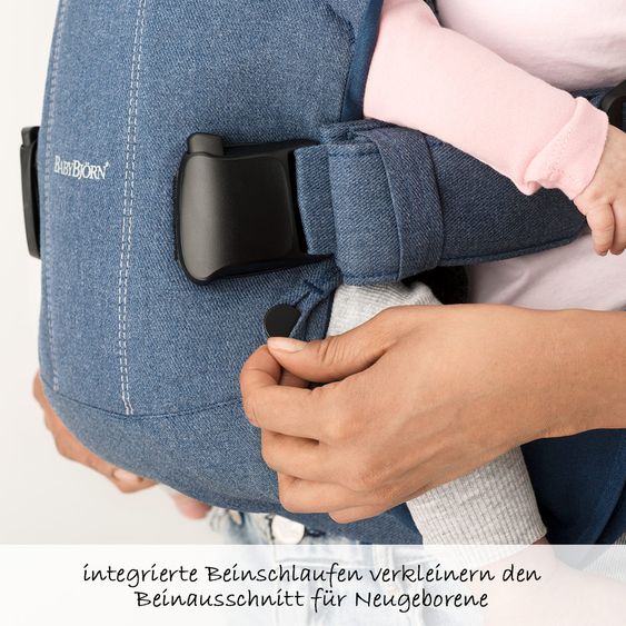 BabyBjörn Babytrage One Cotton Mix Neue Version - Classic Jeans Mitternachtsblau