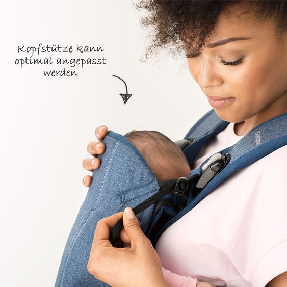BabyBjörn Babytrage One Cotton Mix Neue Version - Classic Jeans Mitternachtsblau