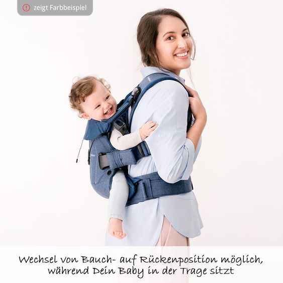 BabyBjörn Babytrage One Cotton Mix Neue Version - Dunkelgrau