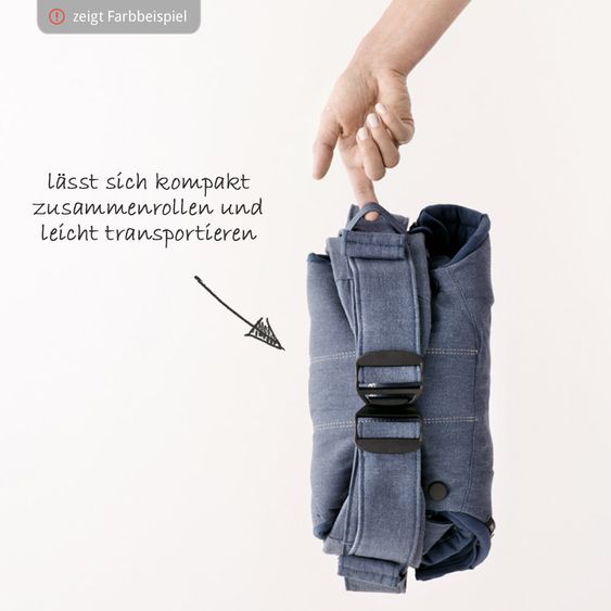 BabyBjörn Babytrage One Cotton Mix Neue Version - Grau Puderrosa