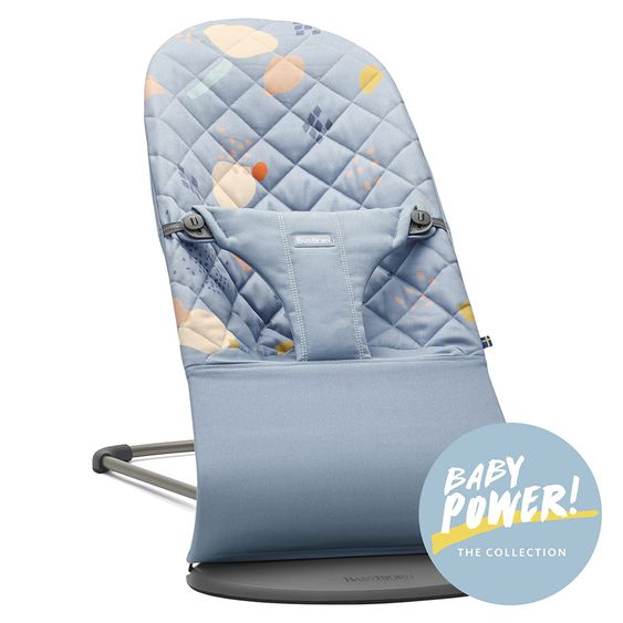 BabyBjörn Babywippe Bliss Cotton Baby Power - Konfetti Blau