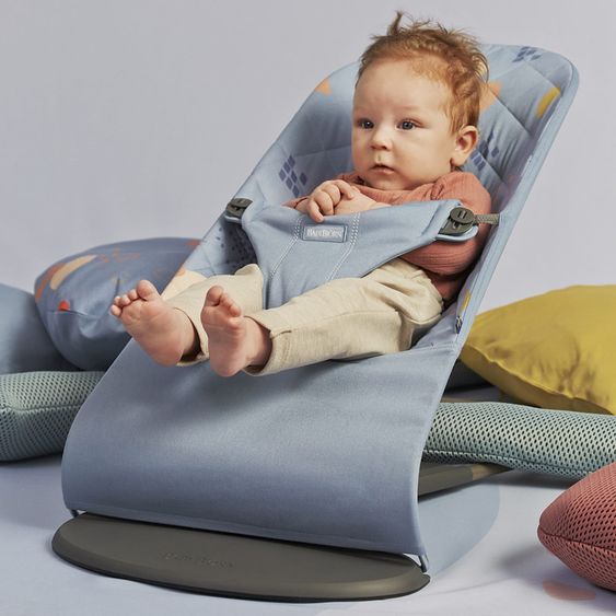 BabyBjörn Babywippe Bliss Cotton Baby Power - Konfetti Blau