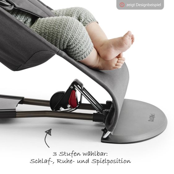 BabyBjörn Babywippe Bliss Mesh Baby Power - Frostgrün