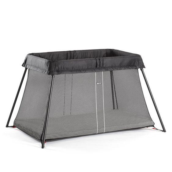 BabyBjörn Set Reisebett Light + Spannbetttuch - Schwarz