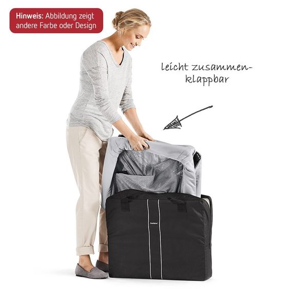 BabyBjörn Set Reisebett Light + Spannbetttuch - Schwarz