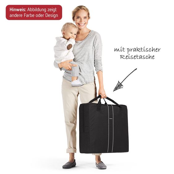 BabyBjörn Set Reisebett Light + Spannbetttuch - Schwarz