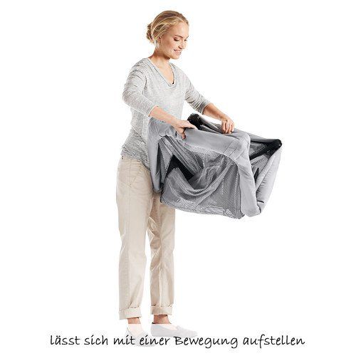 BabyBjörn Set Reisebett Light + Spannbetttuch - Silber