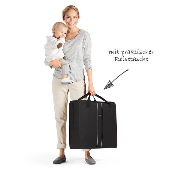 BabyBjörn Set Reisebett Light + Spannbetttuch - Silber