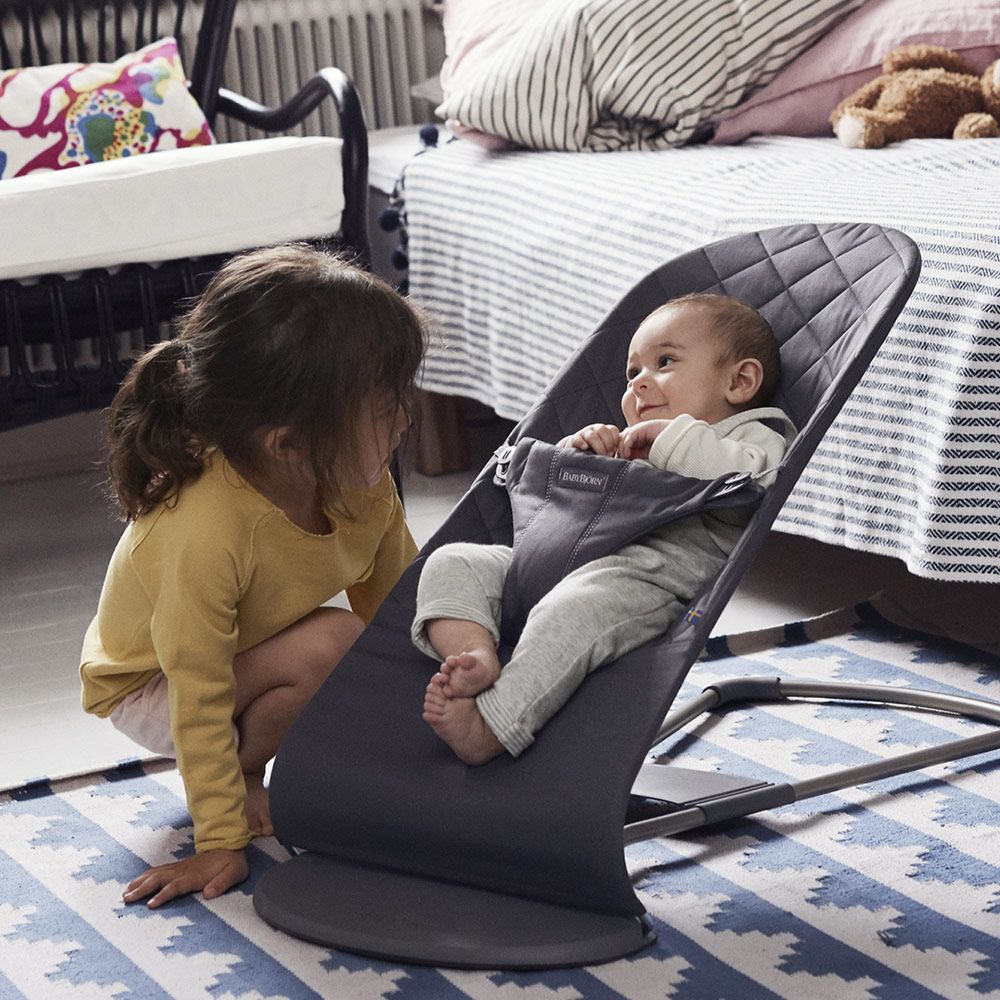 BabyBjörn Sitzbezug Bliss Cotton - Anthrazit
