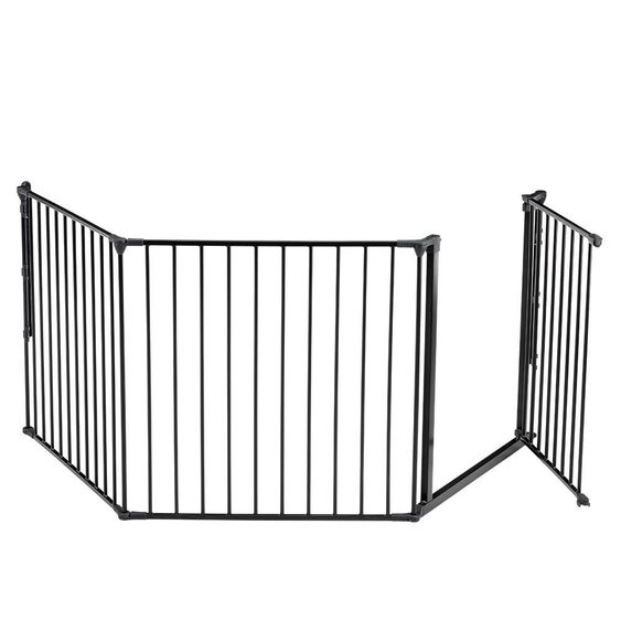 BabyDan Flexibles Schutzgitter Flex L 90 - 225 cm - Schwarz