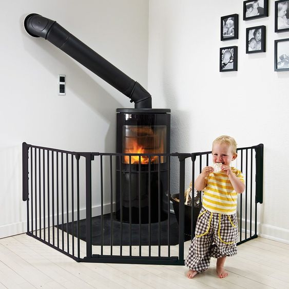 BabyDan Flexibles Schutzgitter Flex L 90 - 225 cm - Schwarz