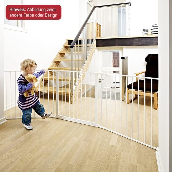 BabyDan Flexibles Schutzgitter Flex L 90 - 225 cm - Schwarz