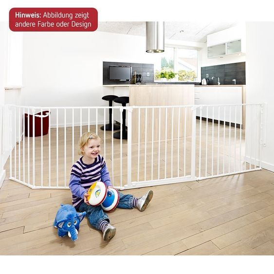BabyDan Flexibles Schutzgitter Flex L 90 - 225 cm - Schwarz