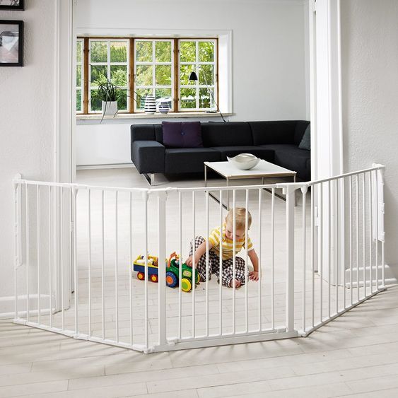 BabyDan Flexibles Schutzgitter Flex L 90 - 225 cm - Weiß
