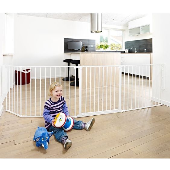 BabyDan Flexibles Schutzgitter Flex L 90 - 225 cm - Weiß
