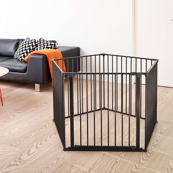 BabyDan Flexibles Schutzgitter XXL 90 - 350 cm - Schwarz