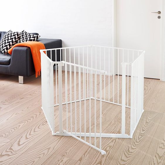 BabyDan Flexibles Schutzgitter XXL 90 - 350 cm - Weiß
