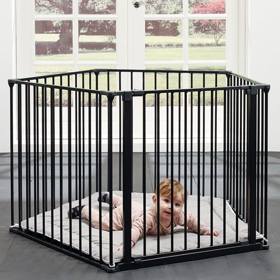 BabyDan Lauf- & Schutzgitter 2 in 1 Park a Kid - Schwarz