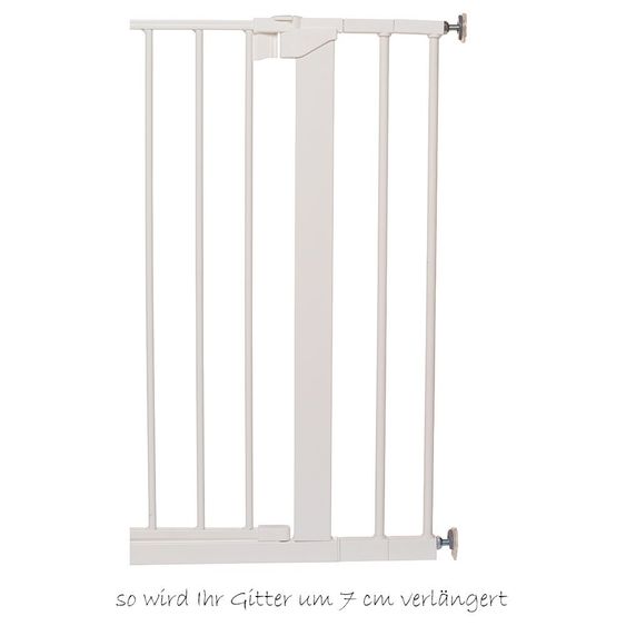 BabyDan Schutzgitter-Verlängerung für Premier / Two Way Auto Close - 2er Pack 7 cm - Weiß